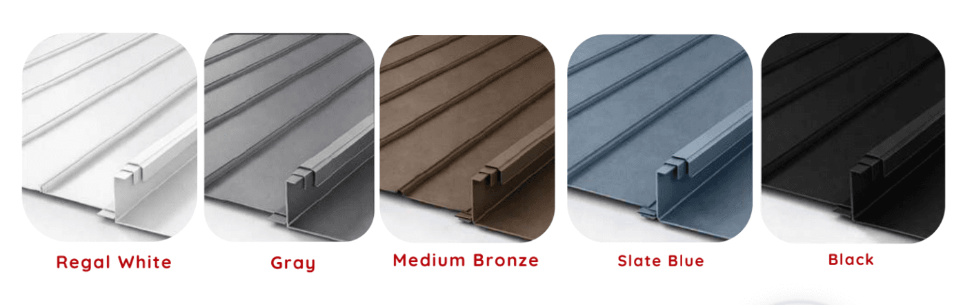 Most Popular Colors - Regal White, Gray, Medium Bronze, Slate Blue, Black