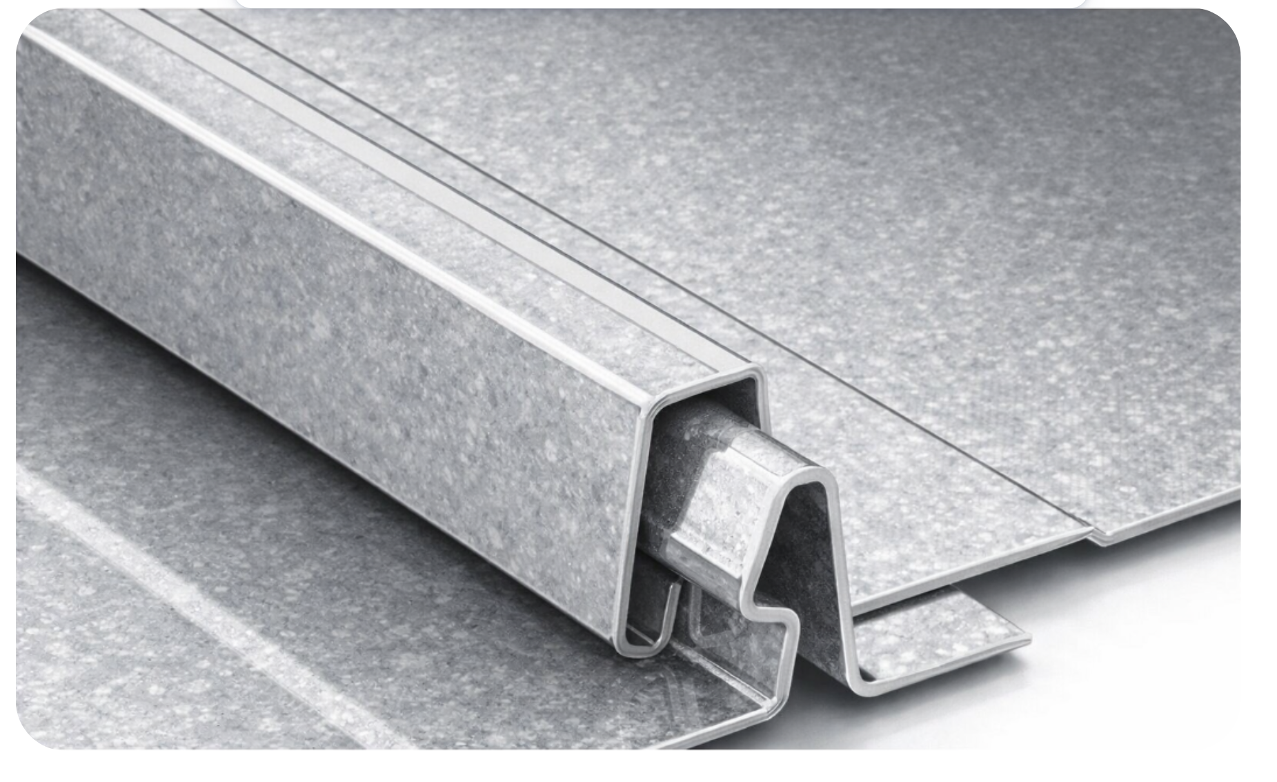 Galvalume profile seam joint detail